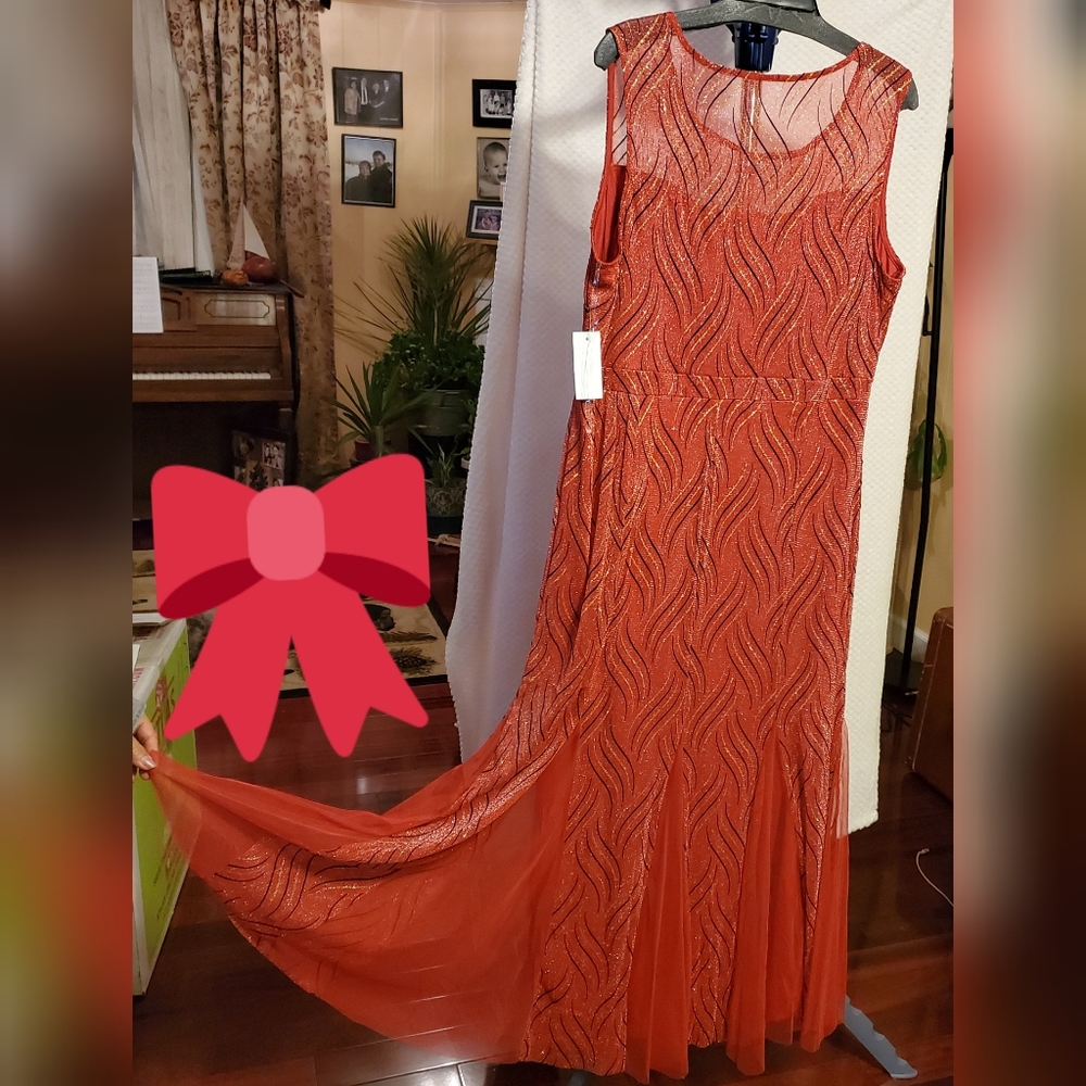 Candalite woman's metallic long dress